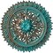 Ekena Millwork Lariah Ceiling Medallion (Canopies up to 1 3/8"), 24 3/4"OD 1 3/8"ID x 3 1/4"P, Copper Green Patina CM24LACGS - alternate 1